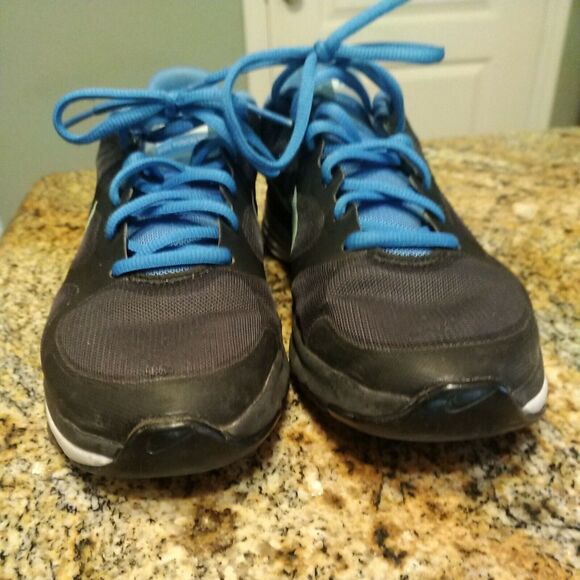 Nike Dual Fusion Black Blue Running Athletic Shoes 443837-012 Womens Size 7.5 - Picture 7 of 12